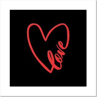 Valentine's Day Love Heart Design Posters and Art